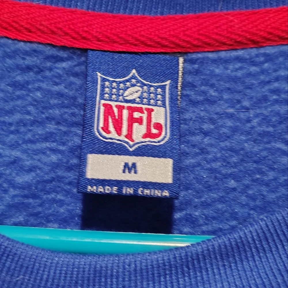 NFL Buffalo Bills Blue and Red Crewneck Sweatshirt - Picture 2 of 5